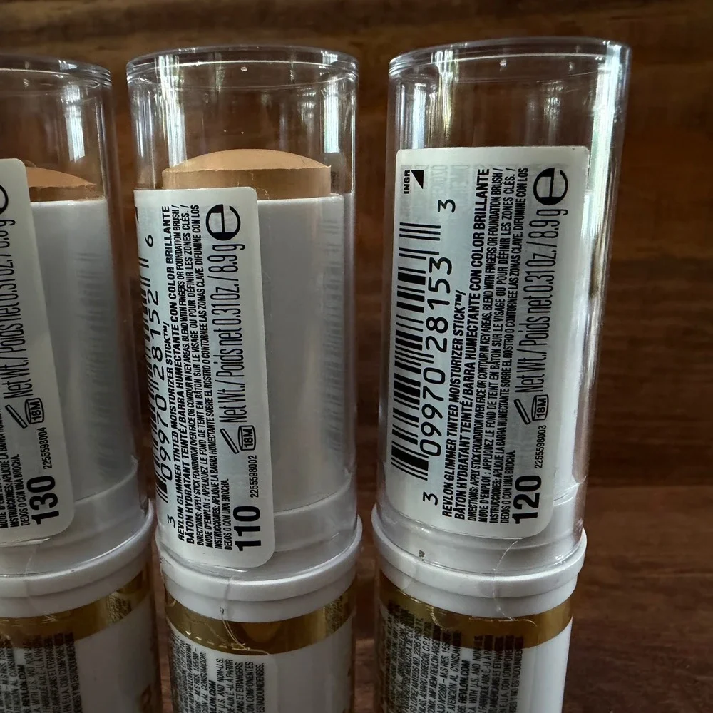 Revlon Glimmer Tinted Moisturizer Stick 6pc Lot Shades 100 110 120 130 160 8.9g